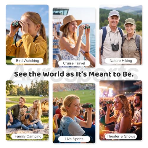 10x25 Binoculars for Bird Watching with Bird Guide Book