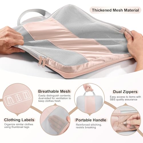 8 Set Compression Packing Cubes for Travel Gifts Mom Women (8 Count)