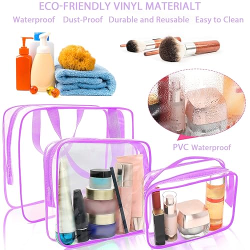 6 Packs Clear Makeup Bags