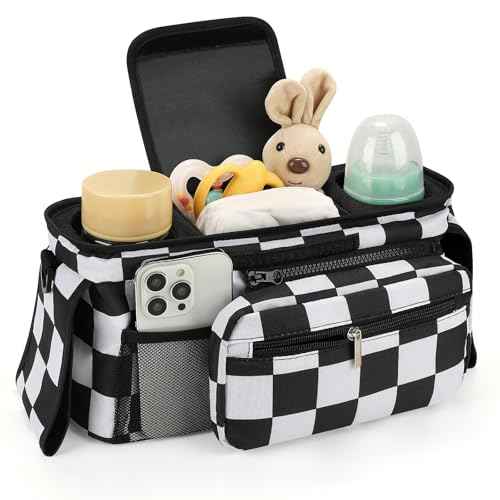 Universal Stroller Organizer with Insulated Cup Holder