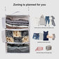 Travel Portable Hanging Shelves Closet Organizer Packing Luggage Storage with Multifunctional and Foldable Invisible Compartment