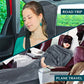 Compact 2-in-1 Travel Blanket Pillow for Airplane Flight, Dark Gray