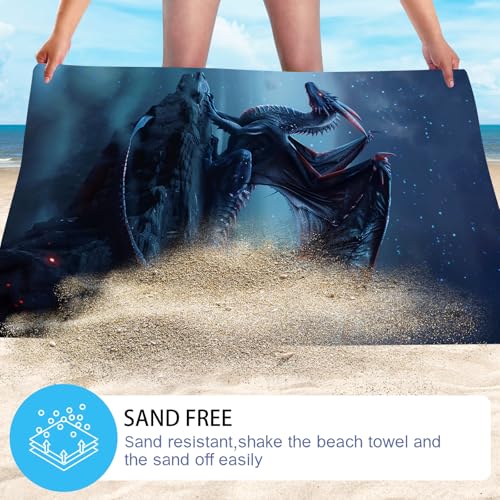 Microfiber Dragons Beach Towel