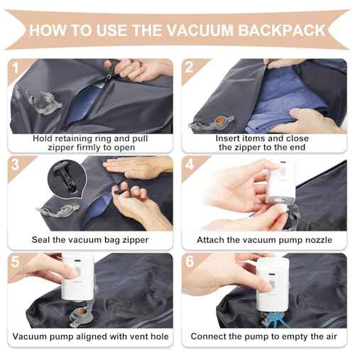 Vacuum Backpack Travel with Pump