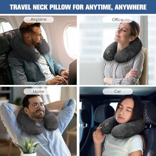 Inflatable Travel Pillow for Sleeping Airplane