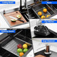 26.8x17.7x9 Inch 16 Gauge Black T304 Kitchen Sink Workstation