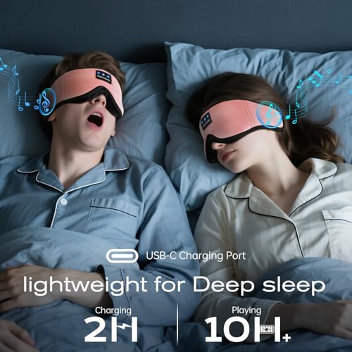 Sleep Mask with Bluetooth Headphones