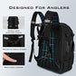 KarryAll Fishing Backpack with Rod Holder 4 Tackle Boxes