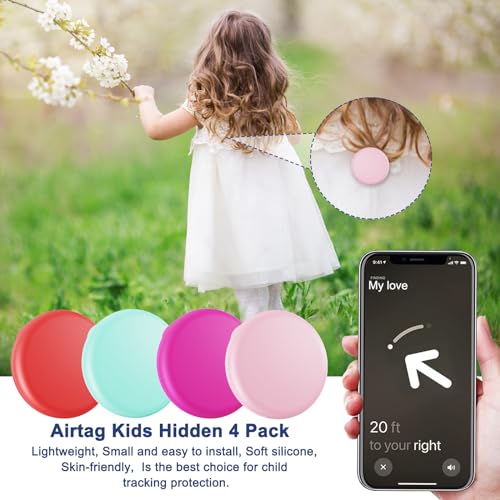 for Air Tags 4 Pack Apple Kids Hidden (4 Count)