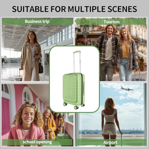 22×14×9 Airline Approved Carry On Luggage with Front Open Pocket