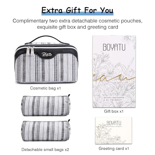 Travel Makeup Bag Cosmetic Bags for Women (3 Count)