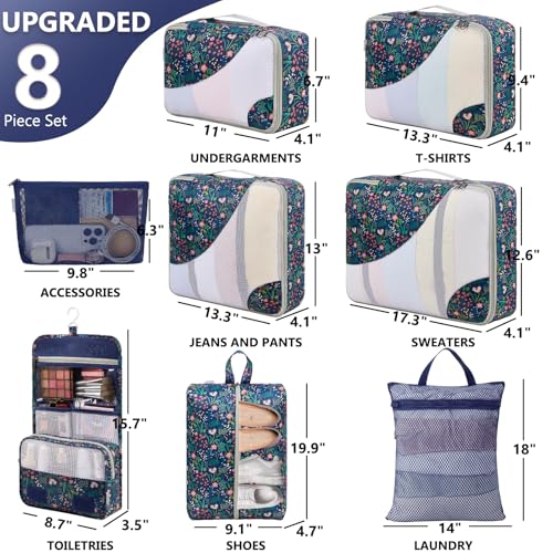 Packing Cubes for Travel (8 Count)