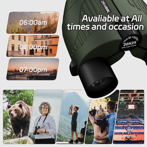 20X25 Small Binoculars for Adults and Kids