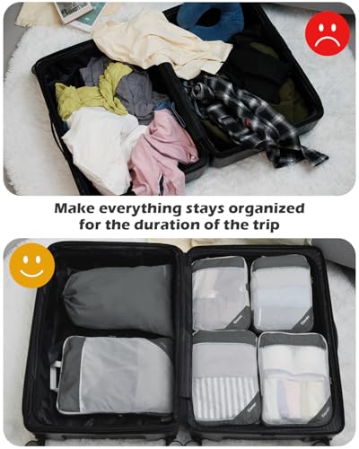 Compression Packing Cubes for Travel (6 Count)