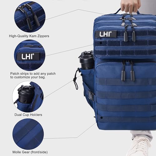 Military Tactical Backpack for Men and Women 45L Army 3 Days Assault Pack Bag Large Rucksack with Shoe Compartment