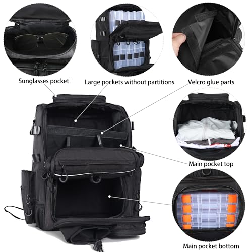 Fishing Tackle Backpack With Rod Holders