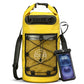 5/10/25/30/40L Waterproof Dry Backpack & Phone Case- Large Floating Dry Bag for Kayaking, Travel, Hiking, Fishing, Camping, Motorcycles & Beach, Heavy-Duty Roll Top Men/Women (Yellow)