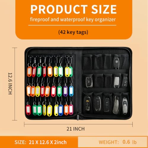 Portable Zippered Key Case