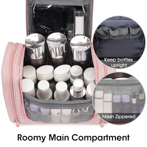 Large Hanging Toiletry Bag for Women Travel Makeup Bag Organizer Toiletries Bag Dry Wet Separation