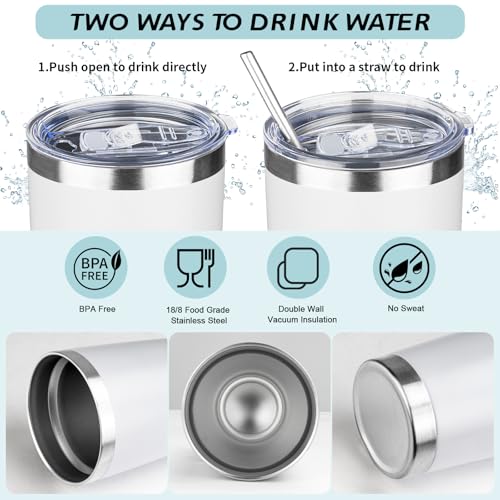20oz Tumbler with Straw and Brush