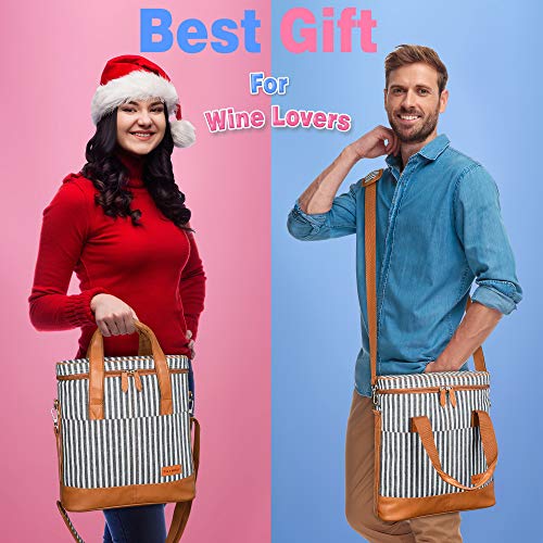 3 Bottle Wine Cooler Bag Carrier for Travel