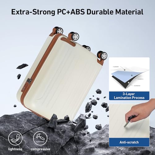 Carry on luggage 22x14x9 Airline Approved Hardshell Suitcase