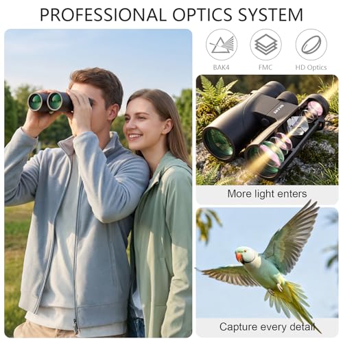 12x50 Binoculars for Adults Cruise Ship Travel Outdoor High Powerd Gift