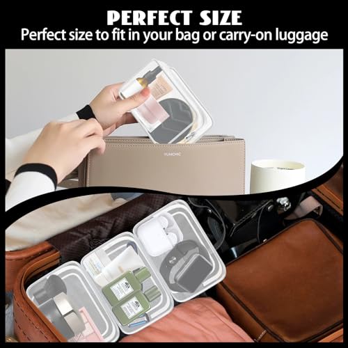 16 Pieces Small Clear Makeup Bag PVC Zippered Pouches