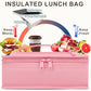 Small Insulated Lunch box Portable Soft Bag Mini Cooler Thermal Meal Tote Kit with Handle for Work & School