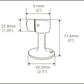 QCAA Solid Brass Door Stop, 3" Height, Satin Nickel, 1 Pack, Made in Taiwan