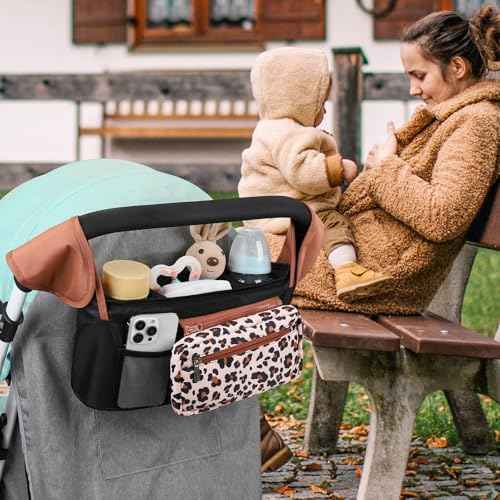 Universal Stroller Organizer with Insulated Cup Holder