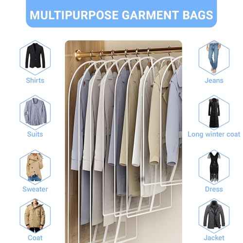 Garment Bags for Hanging Clothes (6 Count)