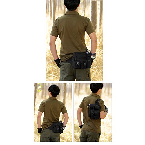 Tactical Waist Pack with Water Bottle Holder Fanny Pack for Men