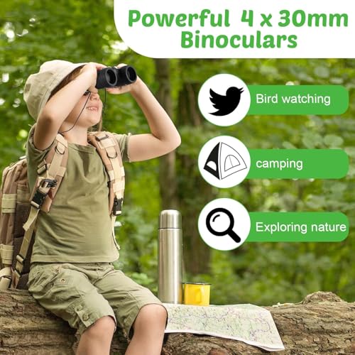 8 Set Kids Binoculars Bulk Shockproof Folding for Kids (8 Count)