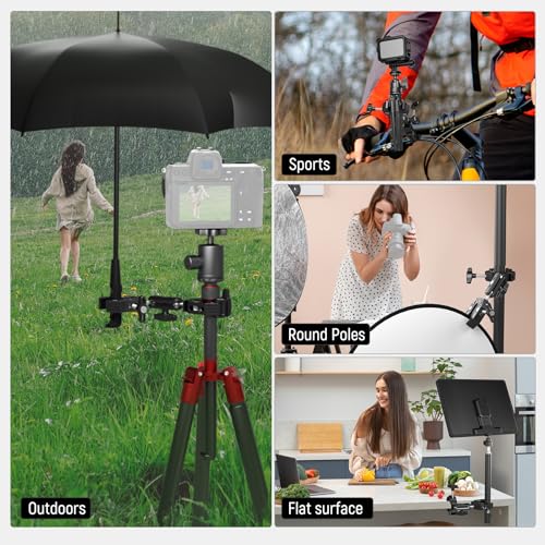 Double Super Clamp Camera Mount with Magic Arm