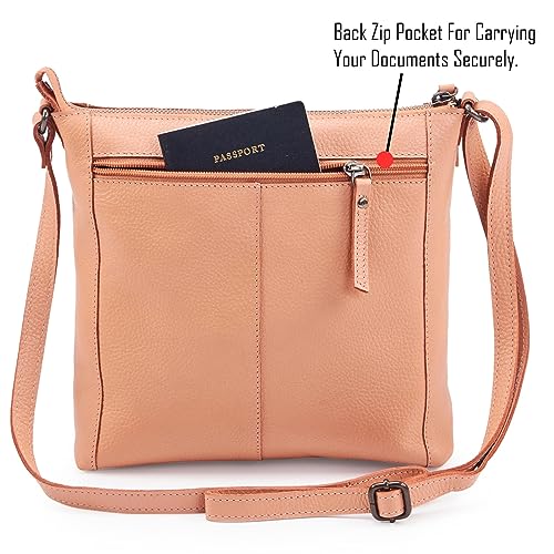 Leather Crossbody Bags for Women Small Genuine Nappa Purse Multi