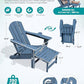 HDPE Folding Adjustable Adirondack Chair with Footrest