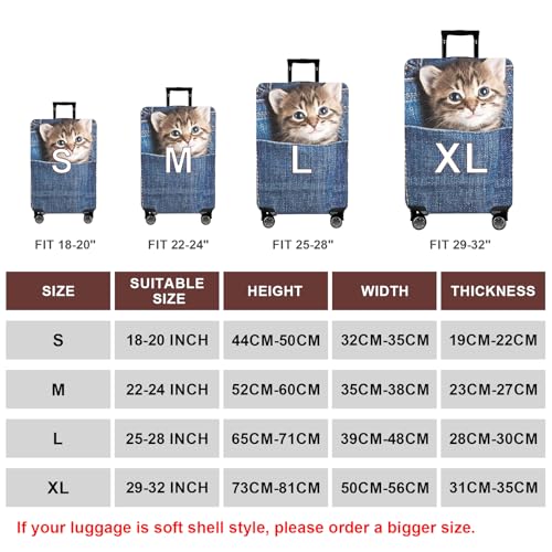 Travel Luggage Cover Suitcase Cover Protector Skins 18