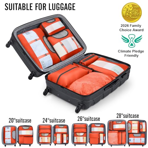 10 Set Packing Cubes for Travel Essentials (10 Count)