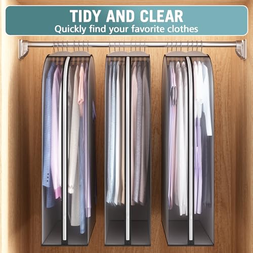 10" Gusseted Garment Bags for Hanging Clothes (3 Count)