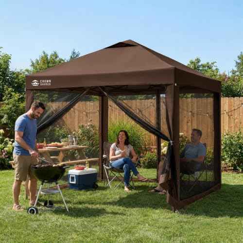 Gazebo 10x10 Pop Up Canopy with Mosquito Netting