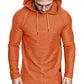 Mens Fashion Athletic Hoodies Sport Sweatshirt Solid Color Fleece Pullover Orange
