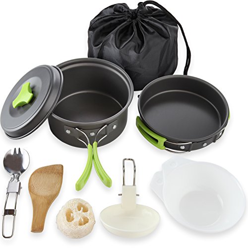 Camping Cookware Mess Kit for Backpacking Gear