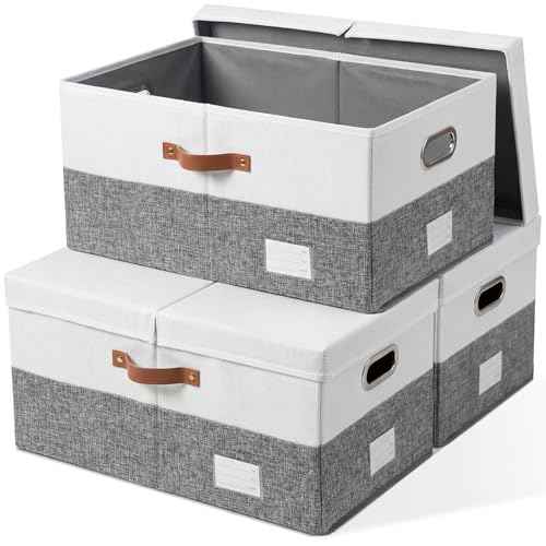 Storage Bins with Lids [3 (3 Count)
