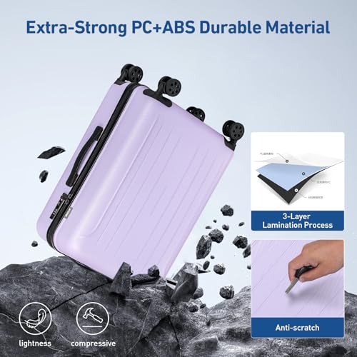 24 Inch Medium Luggage Checked TSA Approved Suitcase