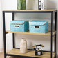Collapsible Storage Boxes with Lids Fabric Decorative Storage Bins Cubes Organizer Containers Baskets with Cover Handles Divider for Bedroom Closet Living Room 9.8x7.9x6.7 Inch 3 Pack (3 Count)