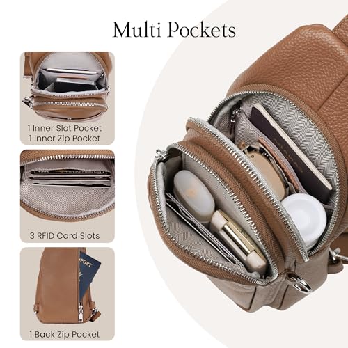 Genuine Leather Small Crossbody Bags for Women Anti