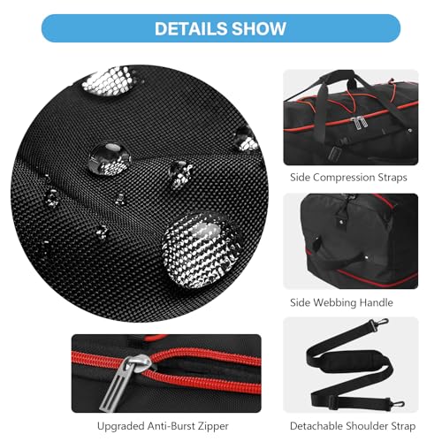 Wheeled Collapsible Duffel Bag 110L
