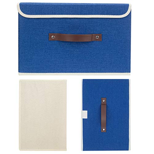 Foldable Storage Boxes with Lids 5 Pack Fabric Storage Bins with Lids (5 Count)