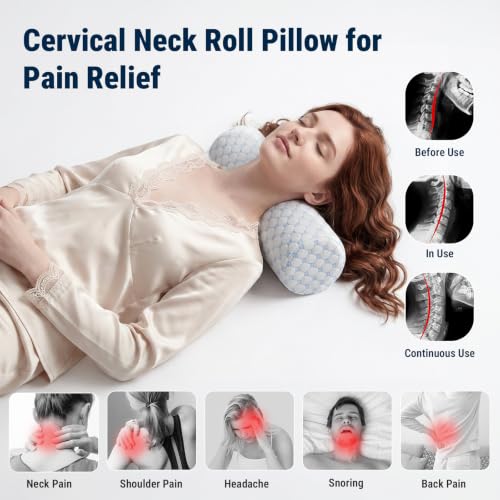 Neck Roll Pillow for Neck Pain Relief